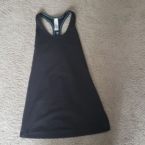 Black workout tank top